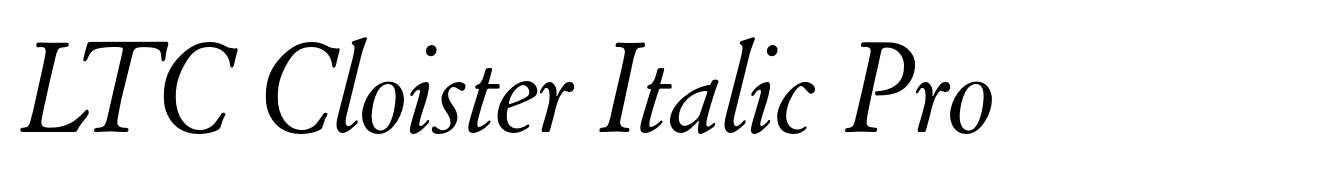 LTC Cloister Italic Pro